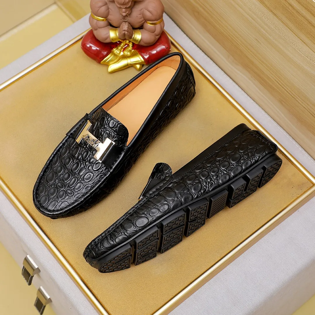 Men's shoes 💰360 🕷🕷【HERMES】The same style as Hermès counters🇨🇳Classic slip-on shoes 1:1 mold opening💯Original quality🍓Using imported first-layer cowhide🍅Pigskin lining🌶🌶Super high-end men's leather shoes🇨🇳Solid and stable Very special🍇color, optional! Code number 38-45……
